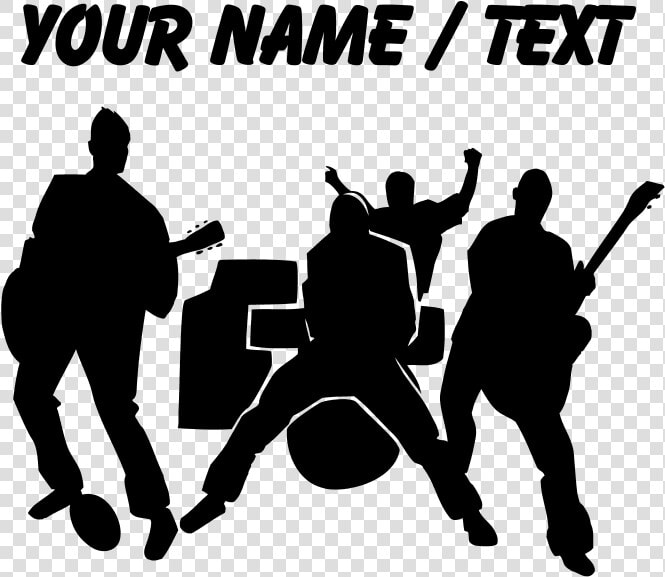 Rock Band Musical Ensemble Curtain Silhouette   Dj Booth Cartoon Transparent  HD Png DownloadTransparent PNG