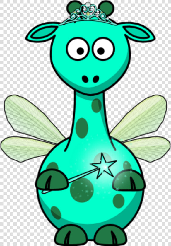 Giraffe As A Fairy   Cartoon Giraffe  HD Png DownloadTransparent PNG