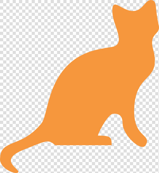 Orange Cat Silhouette Svg Clip Arts   Orange Cat Silhouette  HD Png DownloadTransparent PNG