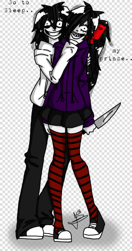 Me And Nina The Killer   Jeff The Killer And Nina The Killer  HD Png DownloadTransparent PNG