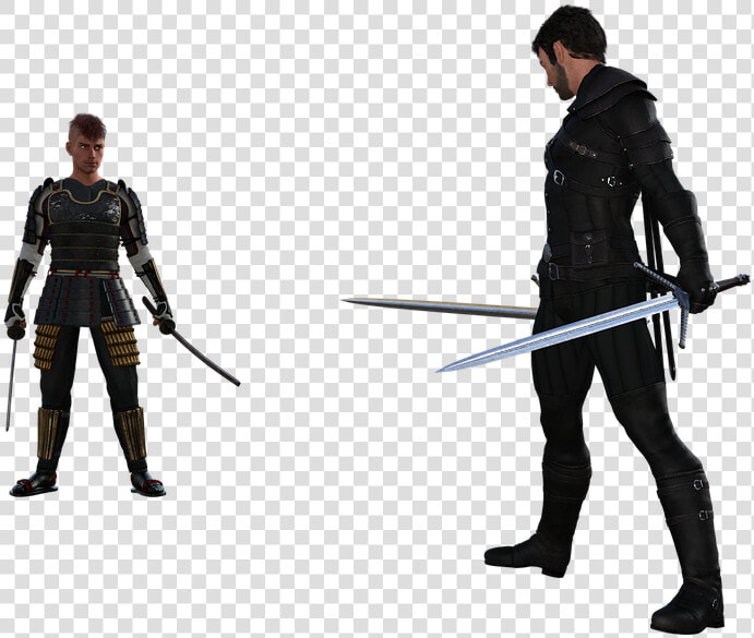 Samurai  Sword  Katana  Warrior  Fight  Men  Cgi  3d   二刀流  HD Png DownloadTransparent PNG