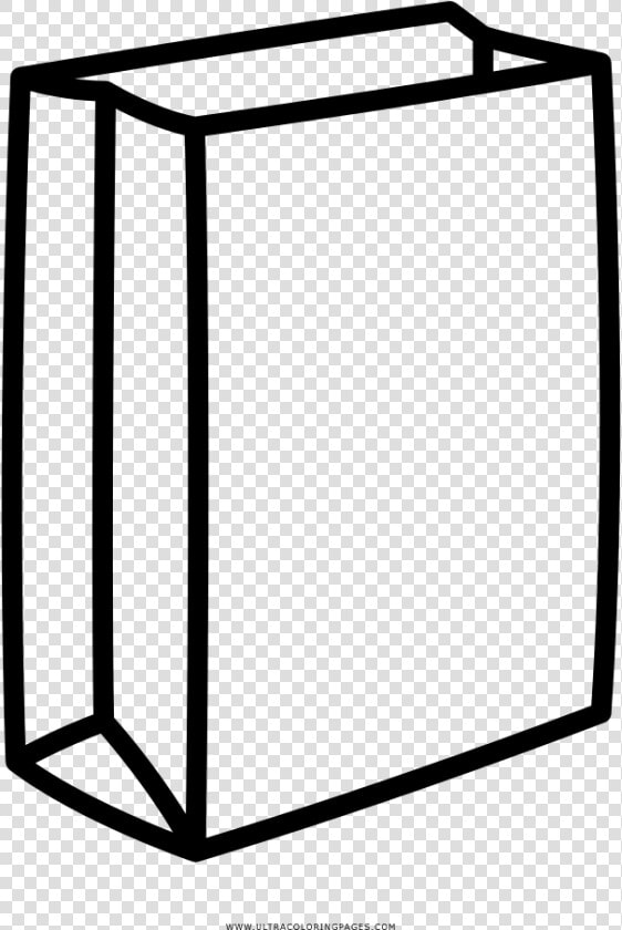 Paper Bag Coloring Page   Bolsa De Papel Para Colorear  HD Png DownloadTransparent PNG