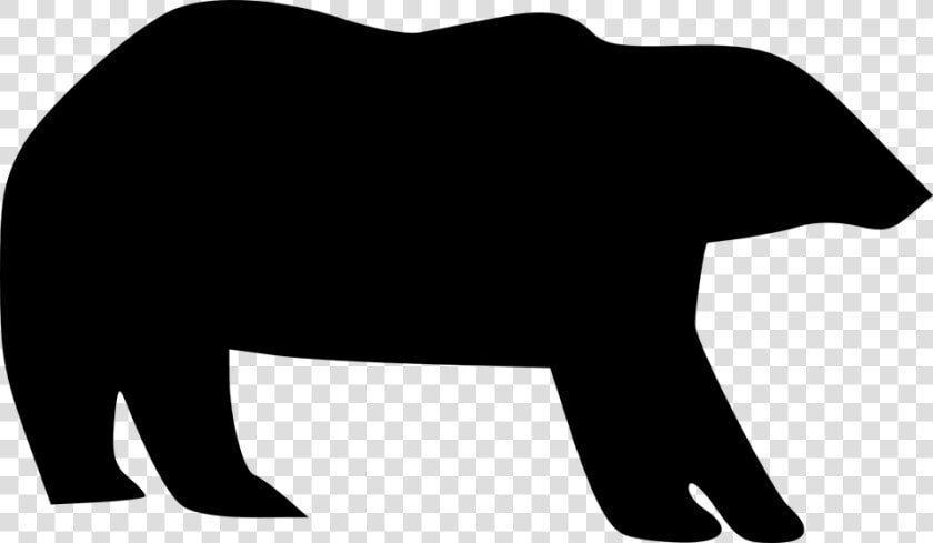 Bear  Silhouette  Animal  Black  Mammal  Polar Bear   Bear Icons Vector  HD Png DownloadTransparent PNG