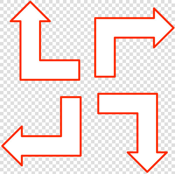 L shaped Arrow Set 1 Png Clip Arts   Hacer En Caso De Sismo  Transparent PngTransparent PNG