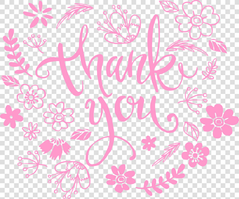 Pink Thank You Png   Pink Cartoon Thank You  Transparent PngTransparent PNG