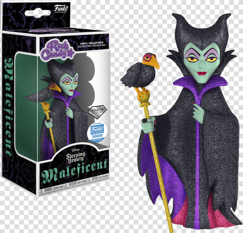 Maleficent Diamond Glitter Rock Candy 5” Vinyl Figure   Funko Maleficent Rock Candy Diamond  HD Png DownloadTransparent PNG