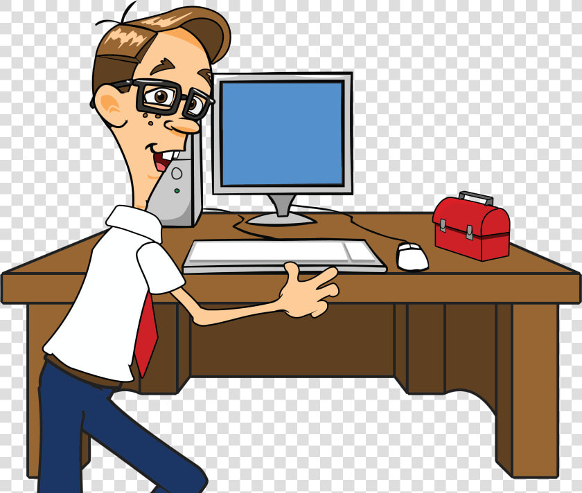 Computer Nerd Png   Computer Technician Cartoon Png  Transparent PngTransparent PNG