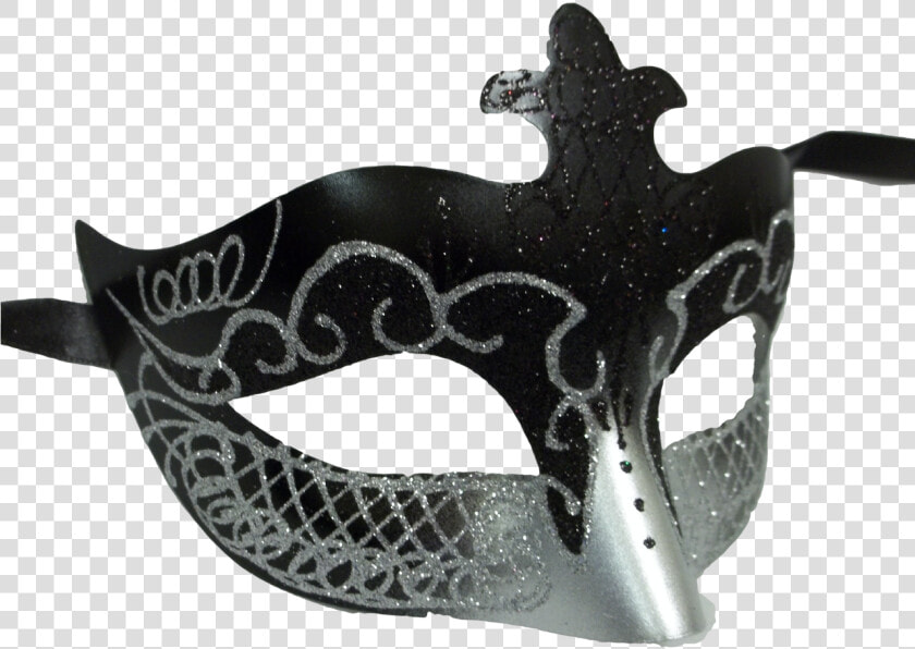 Black Silver Scroll Venetian Mask Masquerade Costume   Mask  HD Png DownloadTransparent PNG