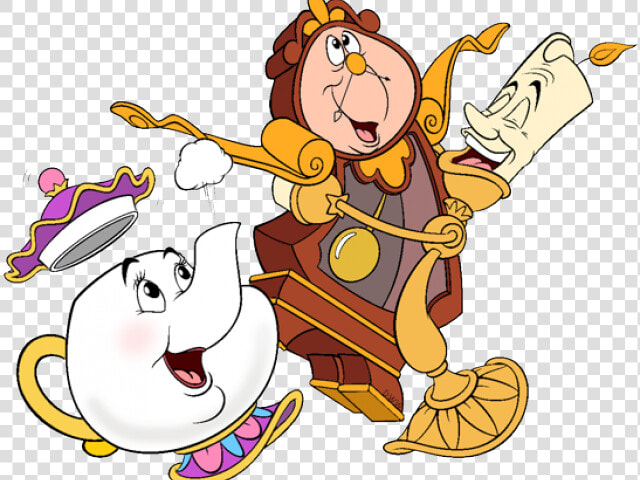 Lumiere Mrs Potts Cogsworth Clipart   Png Download  Transparent PngTransparent PNG