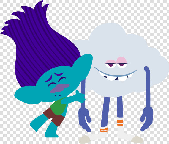 Dreamworks Animation Trolls Clip Art   Trolls Hug  HD Png DownloadTransparent PNG