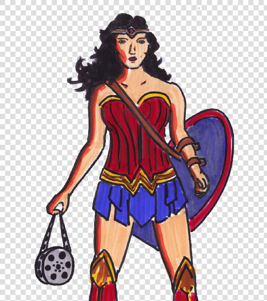 Wonder Woman Cartoon With Lasso  HD Png DownloadTransparent PNG