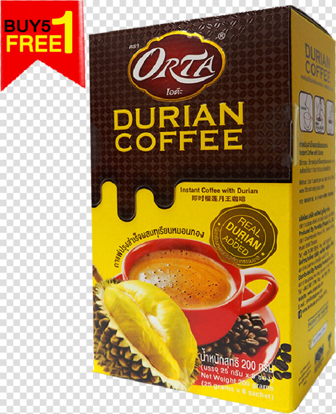 Instant Durian Coffee   Instant Coffee  HD Png DownloadTransparent PNG