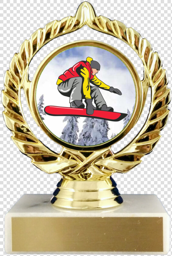 Snowboarding Logo Trophy On Marble Base   Pancake Trophy  HD Png DownloadTransparent PNG