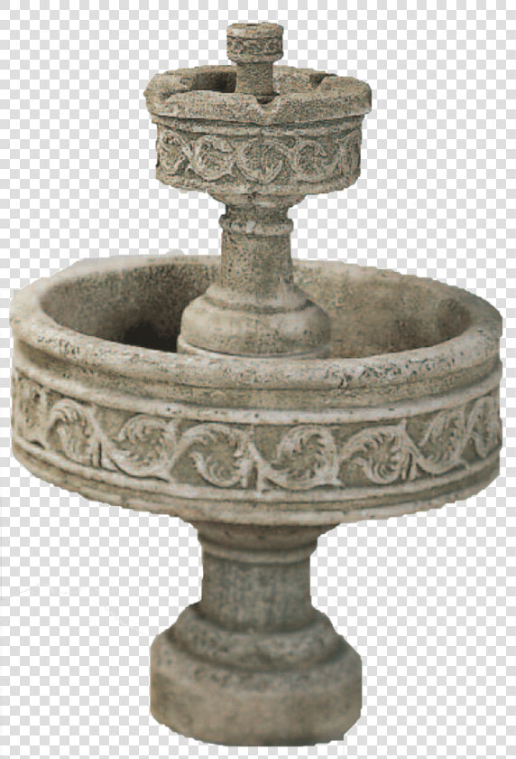 Paestum Two Tier Cast Stone Outdoor Garden Fountains   Fountain  HD Png DownloadTransparent PNG