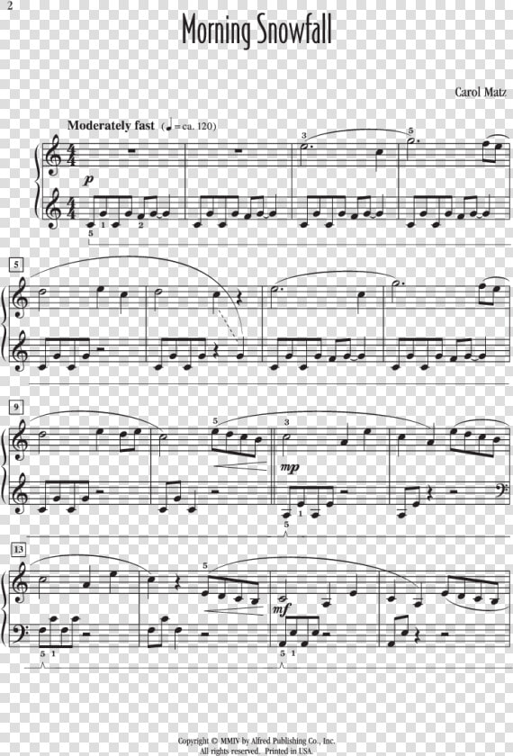 Click To Expand Morning Snowfall Thumbnail   Abba Sos Piano Sheet  HD Png DownloadTransparent PNG