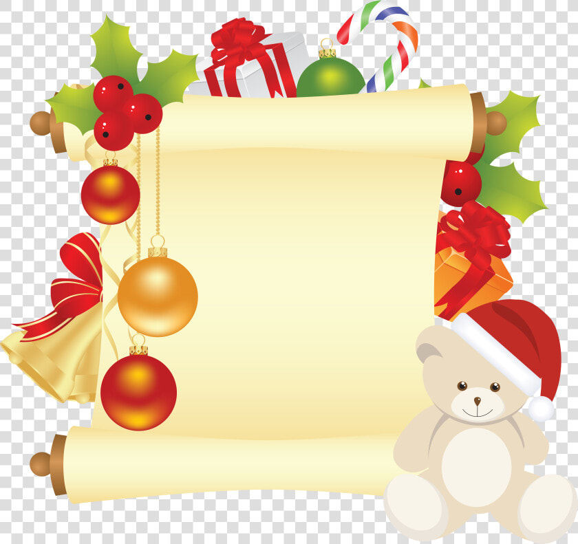 Vector Santa Scroll   Clipart Christmas Scroll  HD Png DownloadTransparent PNG