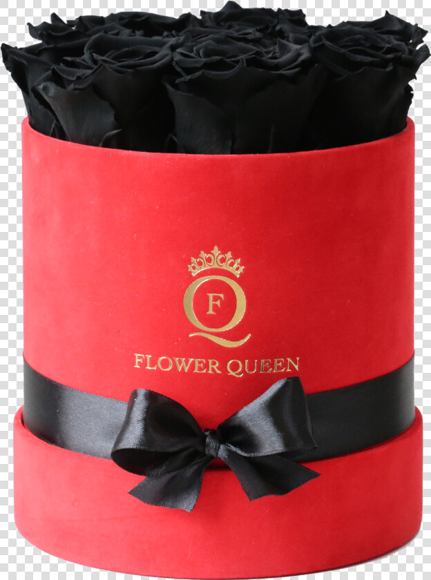 Black Roses In Medium Red  Velvet Box   Box  HD Png DownloadTransparent PNG