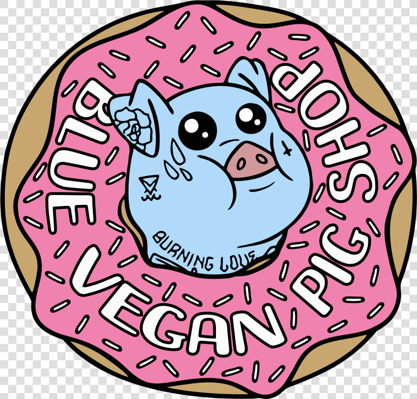 Blue Vegan Pig Shop   Blue Vegan Pig  HD Png DownloadTransparent PNG