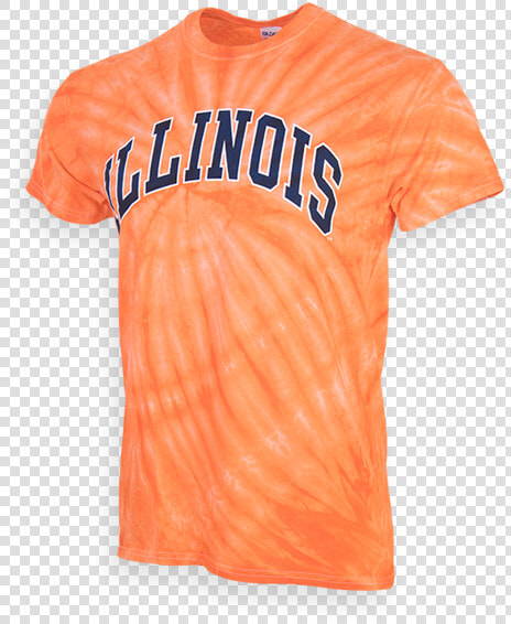 Illinois Orange Tie Dye T shirt   Illinois T Shirts  HD Png DownloadTransparent PNG