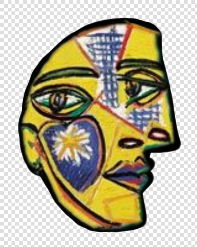 Picassosticer Picasso Painting Mask Freetoedit   Dona Amb Barret I Coll De Pe  HD Png DownloadTransparent PNG