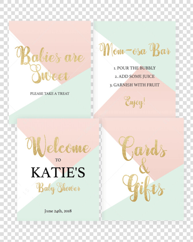 Printable Pastel Baby Shower Decor Pack By Littlesizzle   Brochure  HD Png DownloadTransparent PNG