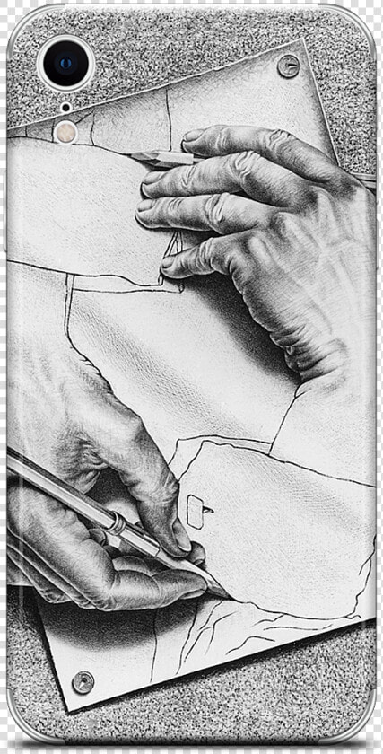 Drawing Hands Iphone Skin Data Mfp Src   cdn   Certainty Of Uncertainty  HD Png DownloadTransparent PNG