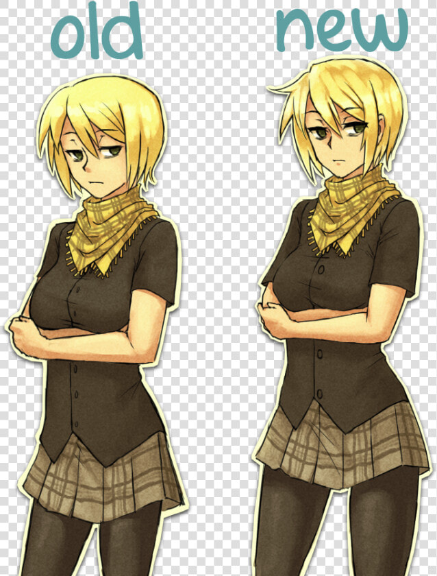 Eileen Sprite Comparison   Uniformes Anime De Lado  HD Png DownloadTransparent PNG