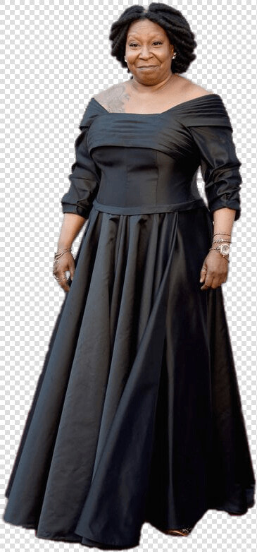 Whoopi Goldberg Black Dress   Academy Awards  HD Png DownloadTransparent PNG