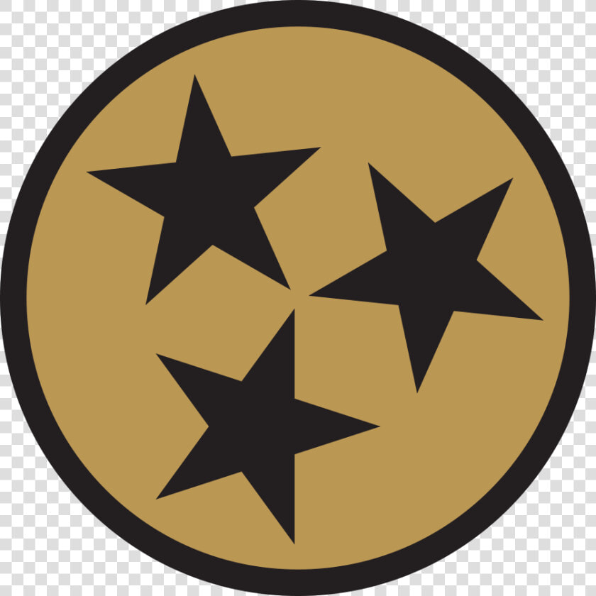 Gold Tri star 3 Inch All Weather Sticker   Tennessee Tri Star Png  Transparent PngTransparent PNG