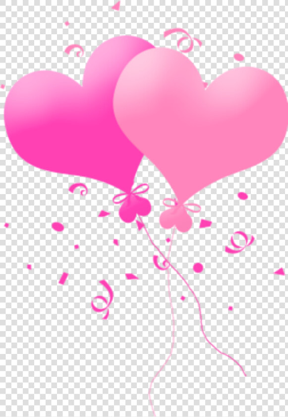  ftestickers  confetti  balloons  heartshaped  pink   Heart  HD Png DownloadTransparent PNG