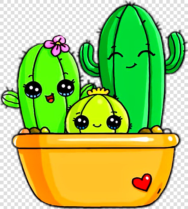 Cactus Family Love Green Voteplease Vote4vote   Draw So Cute Cactus  HD Png DownloadTransparent PNG