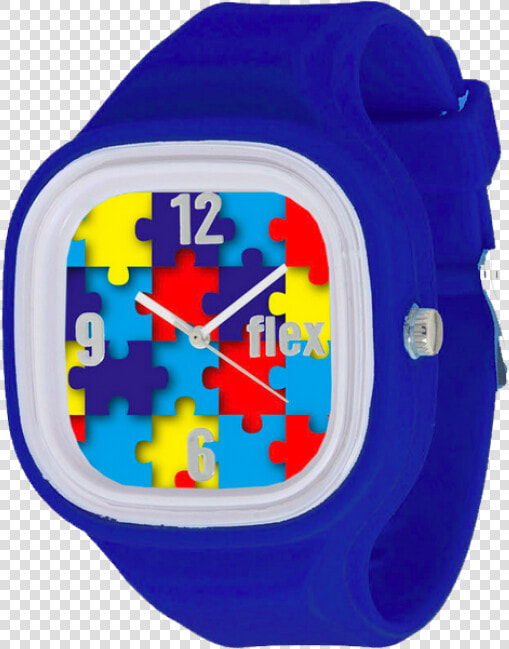 The Puzzle Flex Watch Which Represents Autism Awareness   Analog Watch  HD Png DownloadTransparent PNG