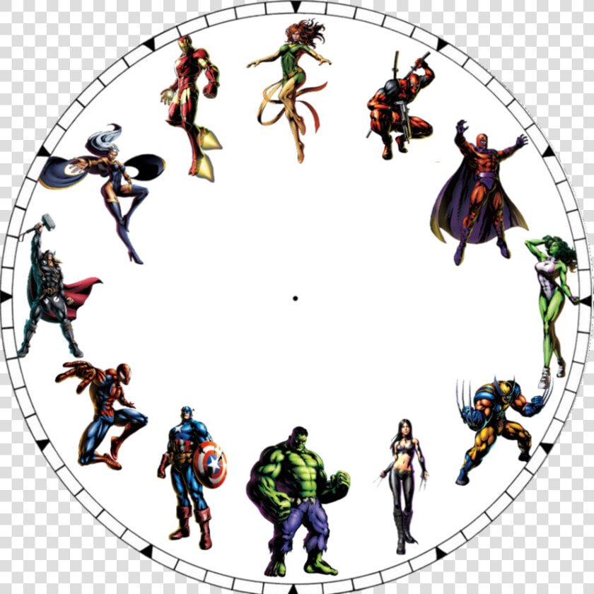 Amazing Ideas Unusual Clock Faces Best Photos Of Cool   Super Hero Clock Face  HD Png DownloadTransparent PNG