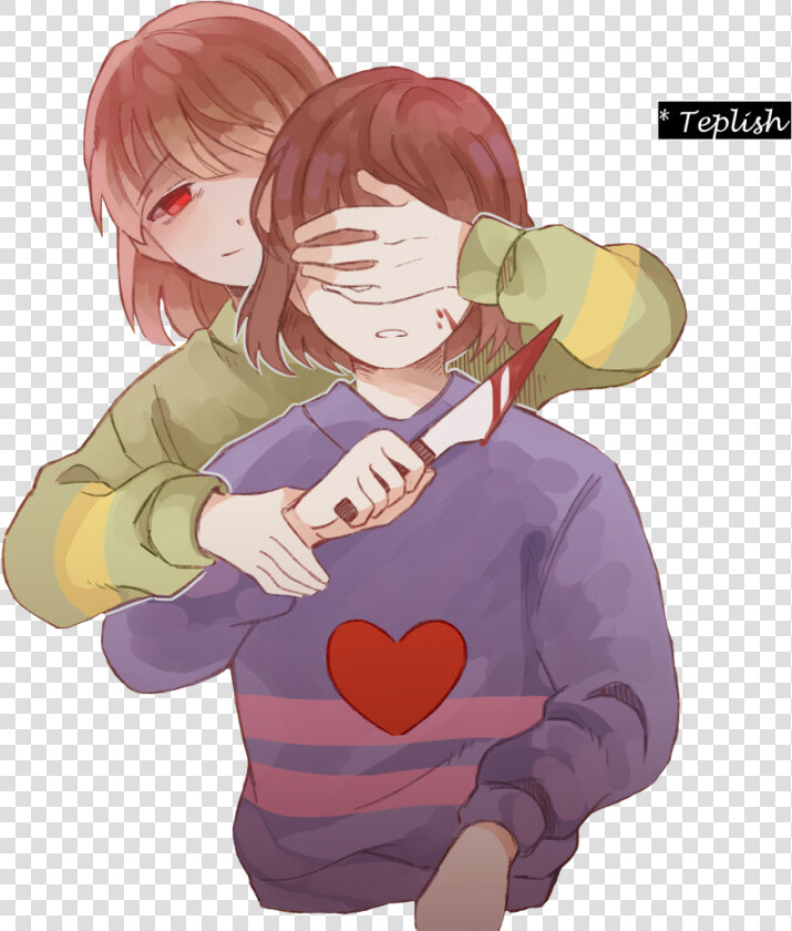 Frisk And Chara Png  Transparent PngTransparent PNG