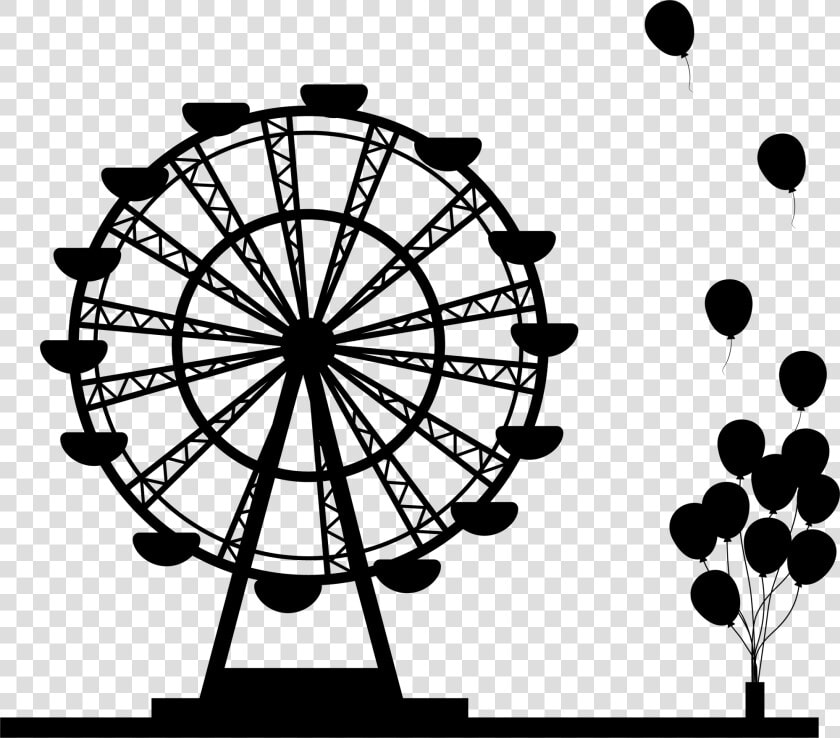 Ferris Wheel Silhouette Drawing   Ferris Wheel Silhouette Png  Transparent PngTransparent PNG