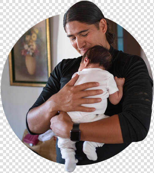 An Image Of A Man Holding His Newborn Son On His Chest   Girl  HD Png DownloadTransparent PNG