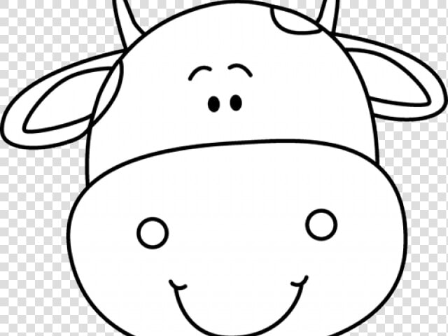 Transparent Cow Face Clipart Black And White   Cute Cow Face Cartoon  HD Png DownloadTransparent PNG