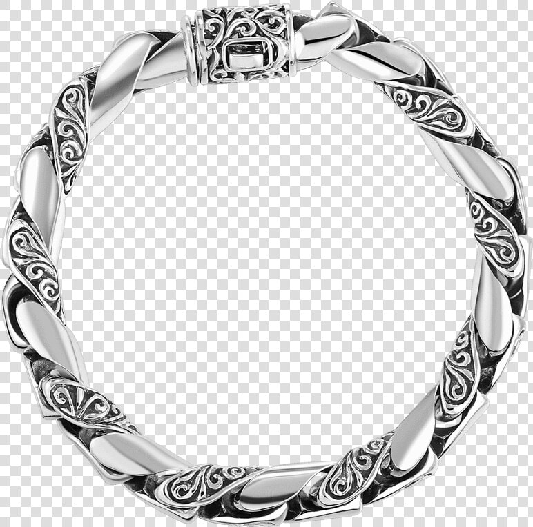 Swirling Wind Limpid Silver Luxury Bracelet   Bracelet In Hand Clipart Black And White  HD Png DownloadTransparent PNG