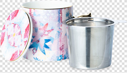 Falling Flowers Pink Mug With Infuser   Stock Pot  HD Png DownloadTransparent PNG