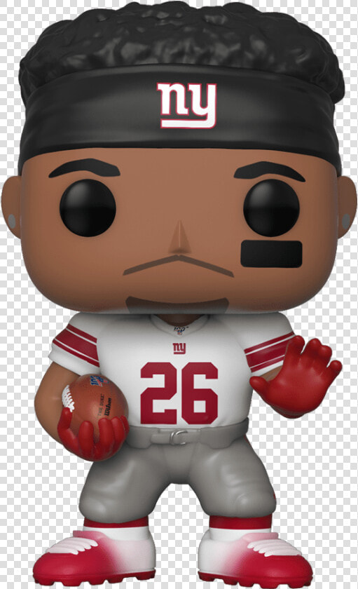 42871 Nfl S6 Saquonbarkley W Pop Web   Saquon Barkley Funko Pop  HD Png DownloadTransparent PNG