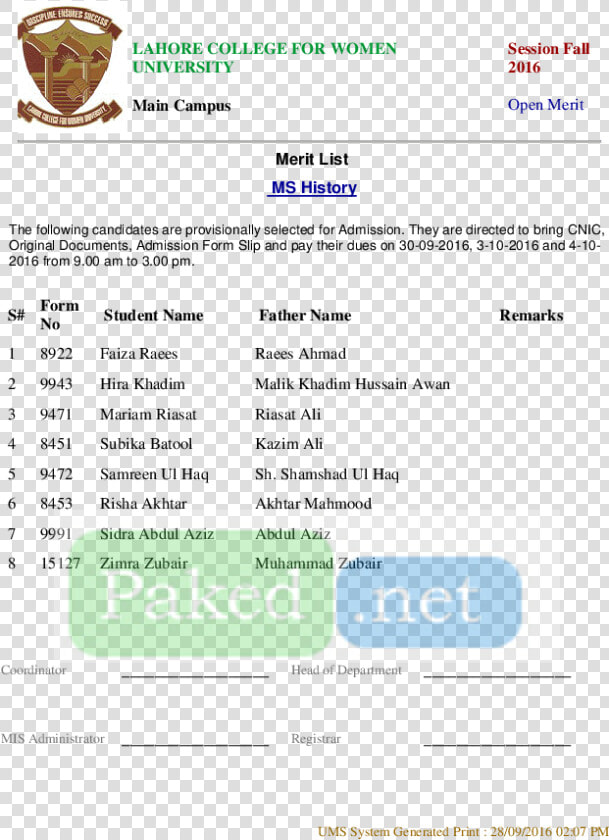 Lahore College Name List  HD Png DownloadTransparent PNG