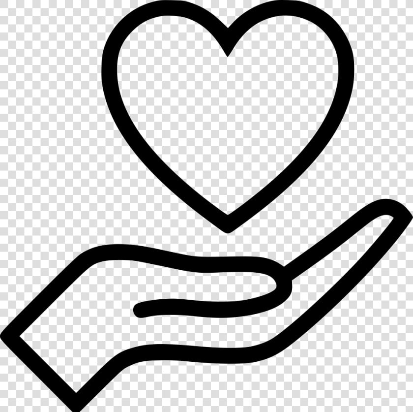 Hand Heart Comments   Hand And Heart Icon  HD Png DownloadTransparent PNG