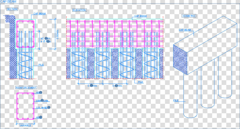 Retaining Detallesconstructivos Net Bored   Capping Beam Sheet Pile  HD Png DownloadTransparent PNG