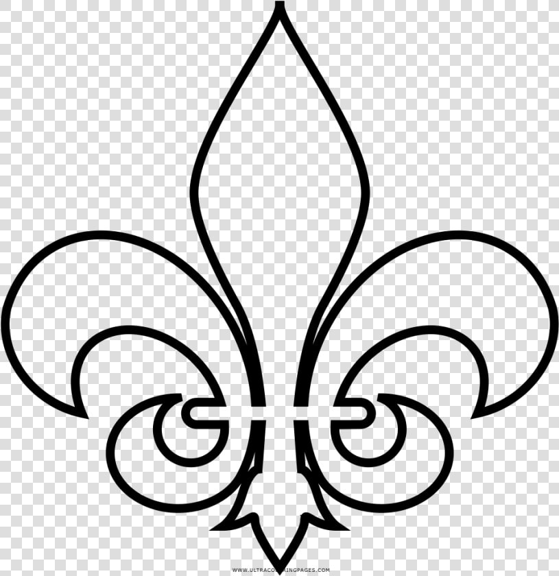 Fleur De Lis Coloring Page   Fleur De Lis Printable  HD Png DownloadTransparent PNG