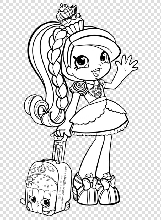 Shopkins Girls Coloring Pages  HD Png DownloadTransparent PNG