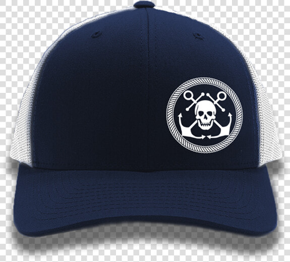 Navy Anchor  amp  Skull Flexfit Trucker Hat Class   Baseball Cap  HD Png DownloadTransparent PNG