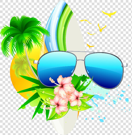 Summer Clipart Sunglasses   Background Summer Outing Logos  HD Png DownloadTransparent PNG