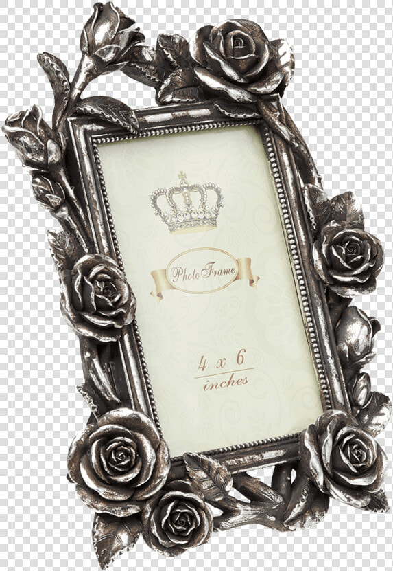 Rose Vine Antiqued Silver Photo Frame Alchemy Png   Picture Frame  Transparent PngTransparent PNG