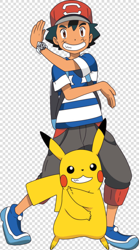 Pikachu Clipart Pokemon Sun Moon   Sun And Moon Ash And Pikachu  HD Png DownloadTransparent PNG