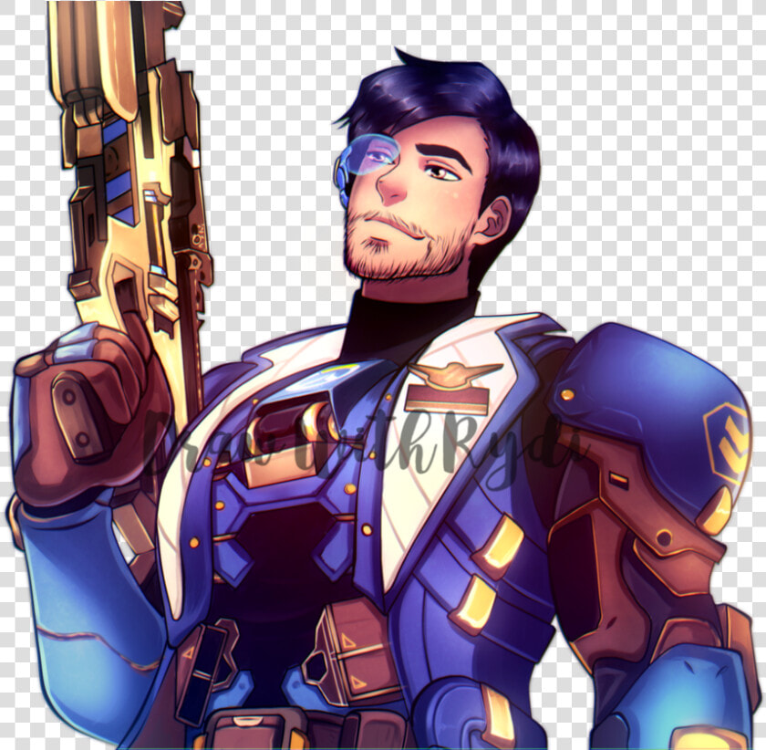 Soldier 76 By Lucia Garcia On Http   Anime Soldier 76 Overwatch  HD Png DownloadTransparent PNG